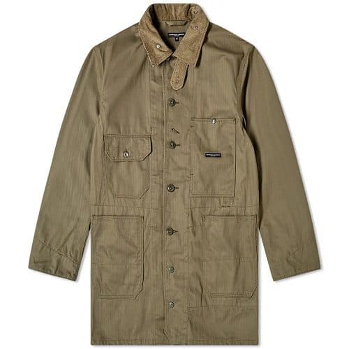 Engineered Garments Long Logger Jacket in Olive : UK Outlet